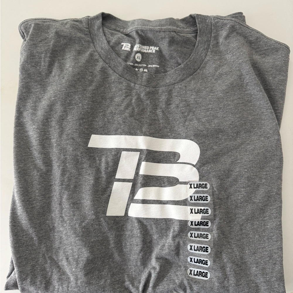 Peak Performance Dark Gray Tee with White Logo